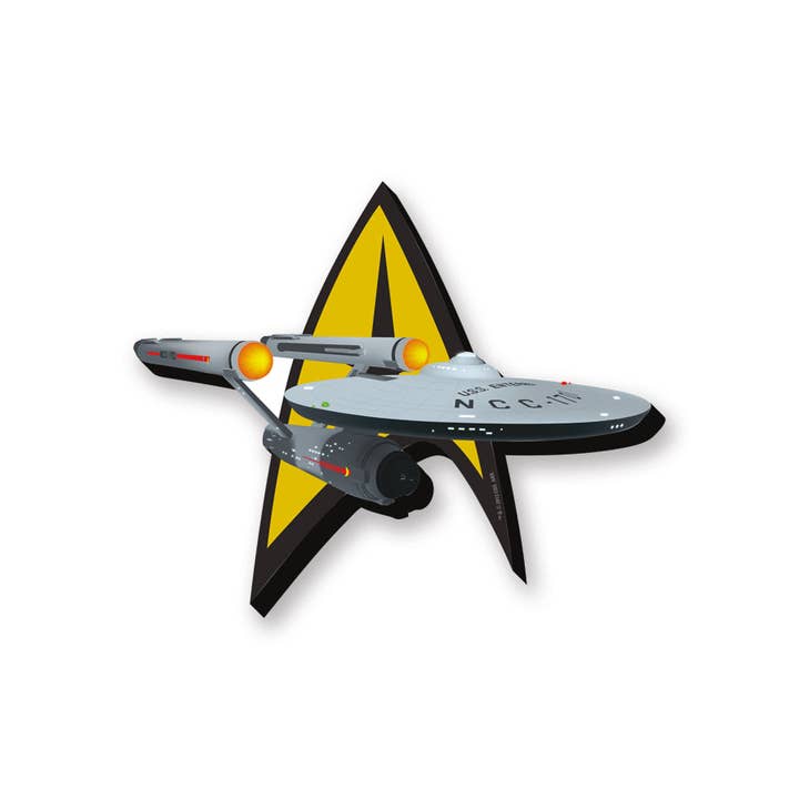 Aquarius: Funky Chunky Magnet - Star Trek – Ship & Logo