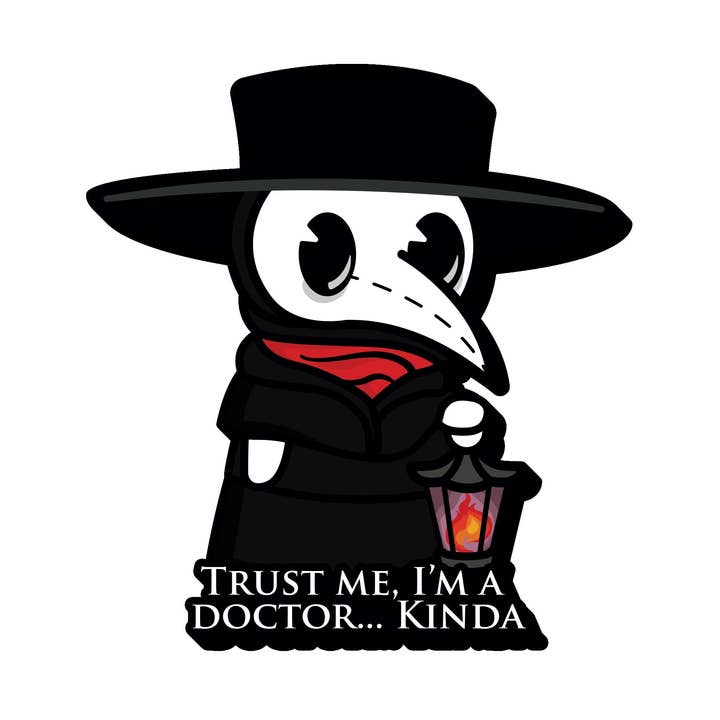 Aquarius Magnets: Funky Chunky Magnet - Plague Doctor