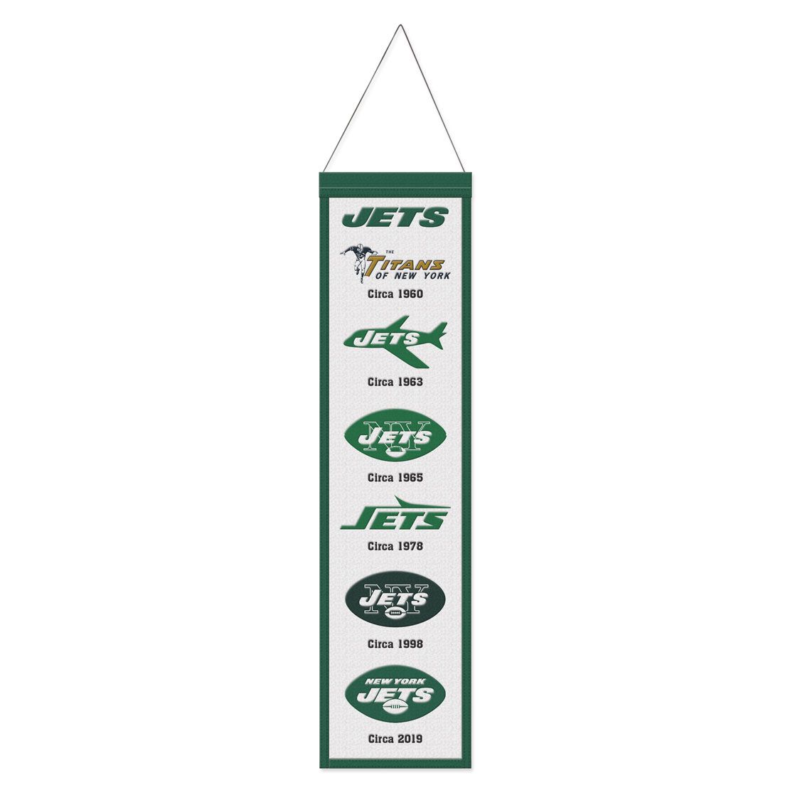 New York Jets 8" x 32" Wool Banner