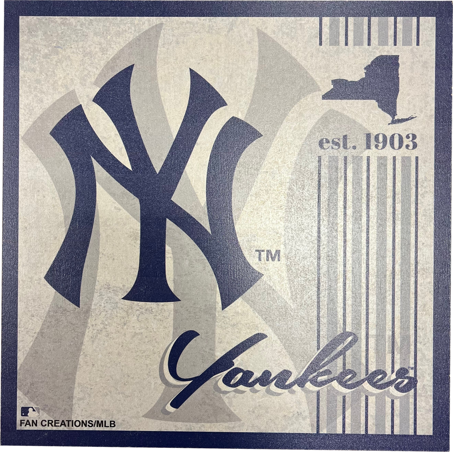 New York Yankees 9.5'' x 9.5'' Throwback Album Wood Sign