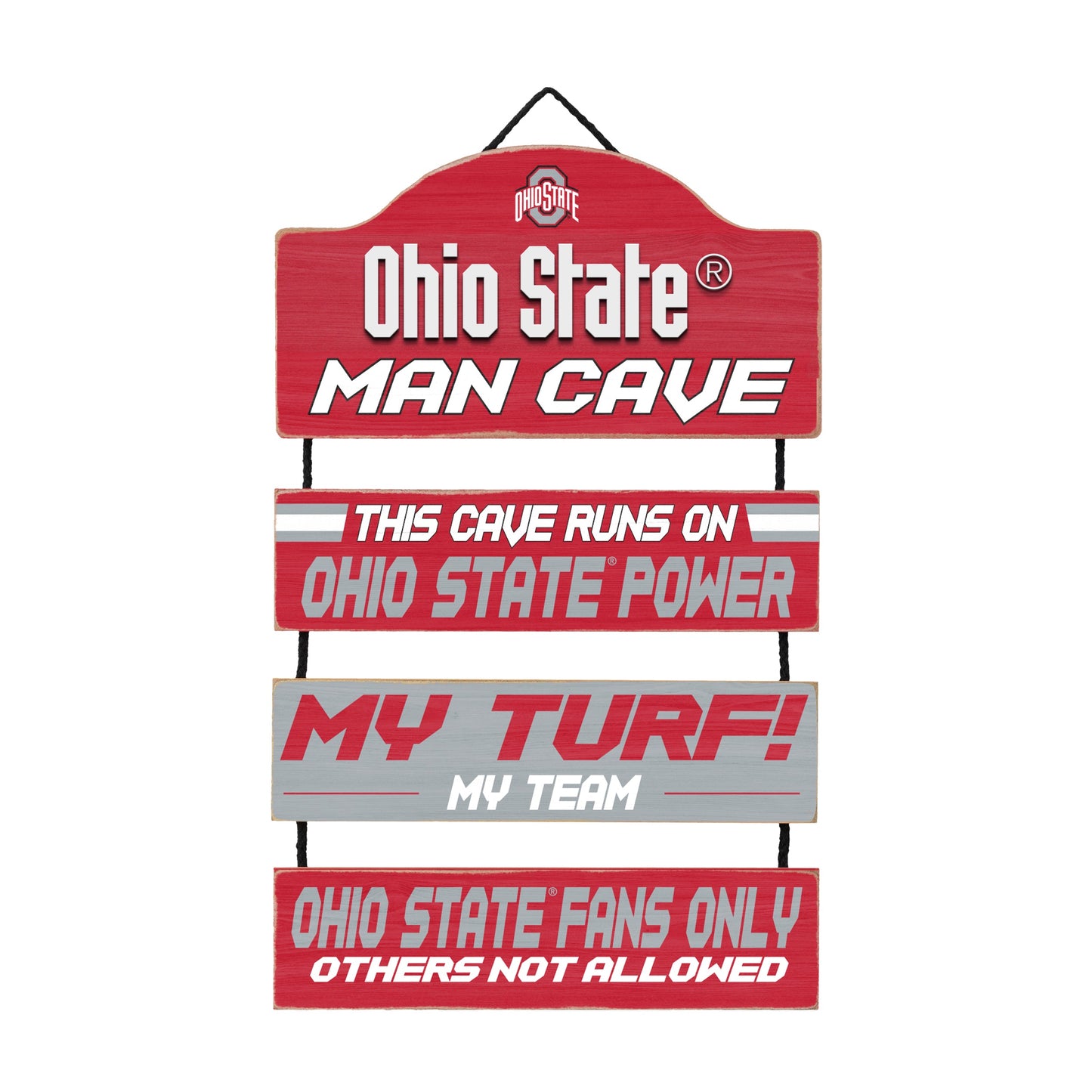 Ohio State Buckeyes Wooden Man Cave Sign
