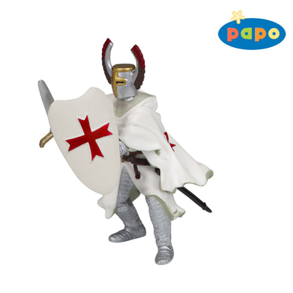 Papo France: Medieval - Crusader With Helmet - Red