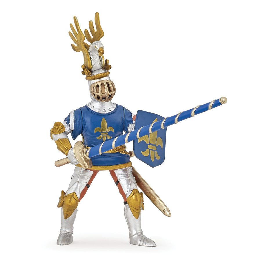 Papo France: Medieval - Fleur-de-Lys - Knight - Blue