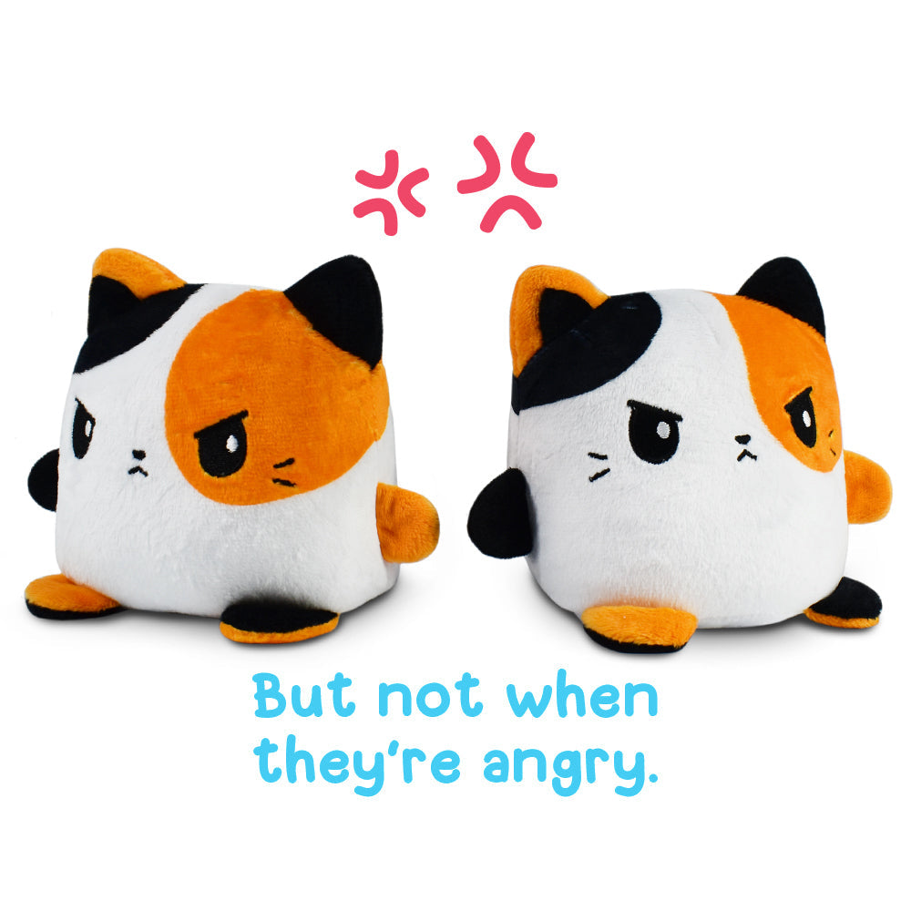 TeeTurtle Reversible Cat: Calico Plushmate (Mini)
