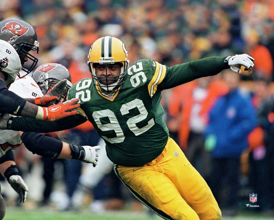 Reggie White in Action Green Bay Packers 8" x 10" Football Photo