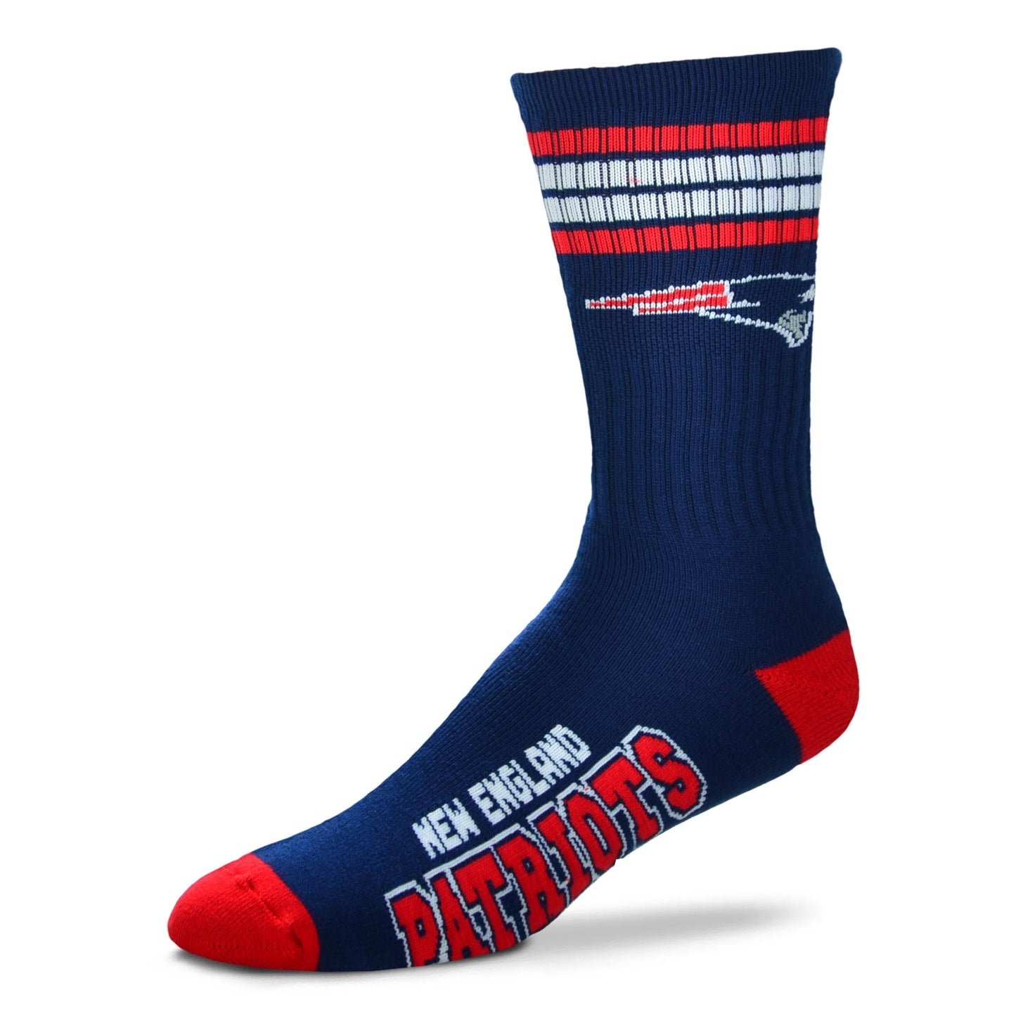 New England Patriots Men's 4 Stripe Deuce Socks