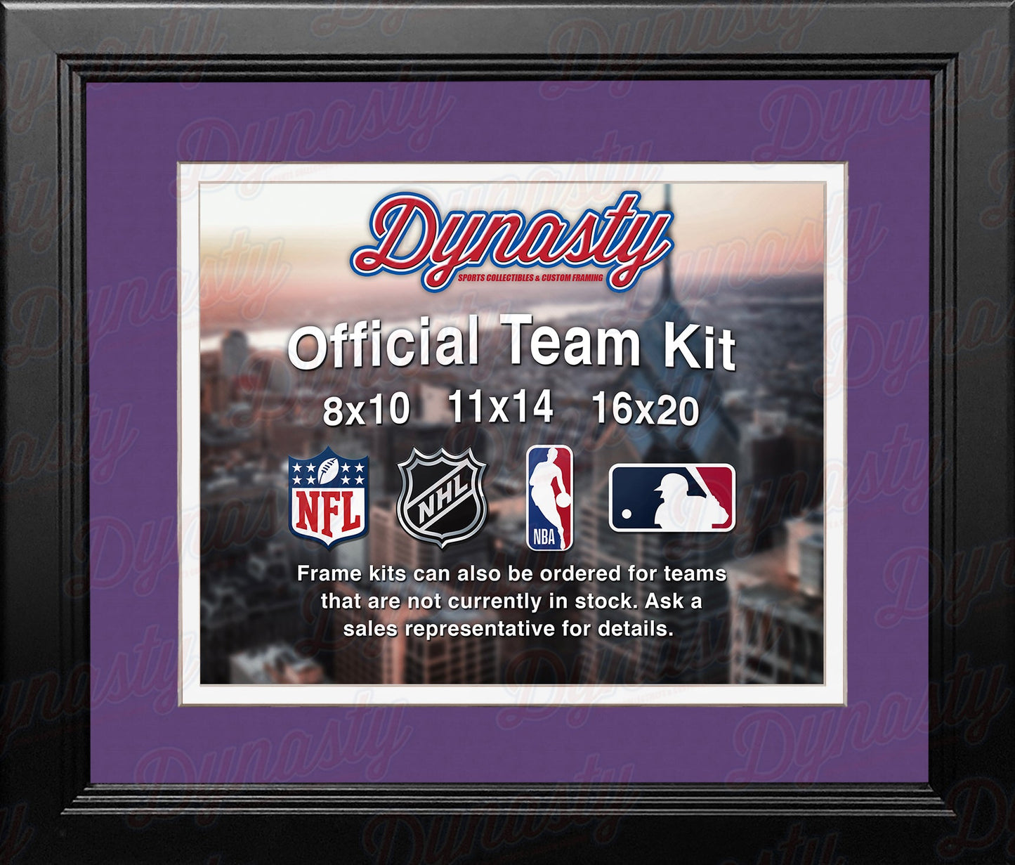 MLB Baseball Photo Picture Frame Kit - Colorado Rockies (Purple Matting, White Trim)