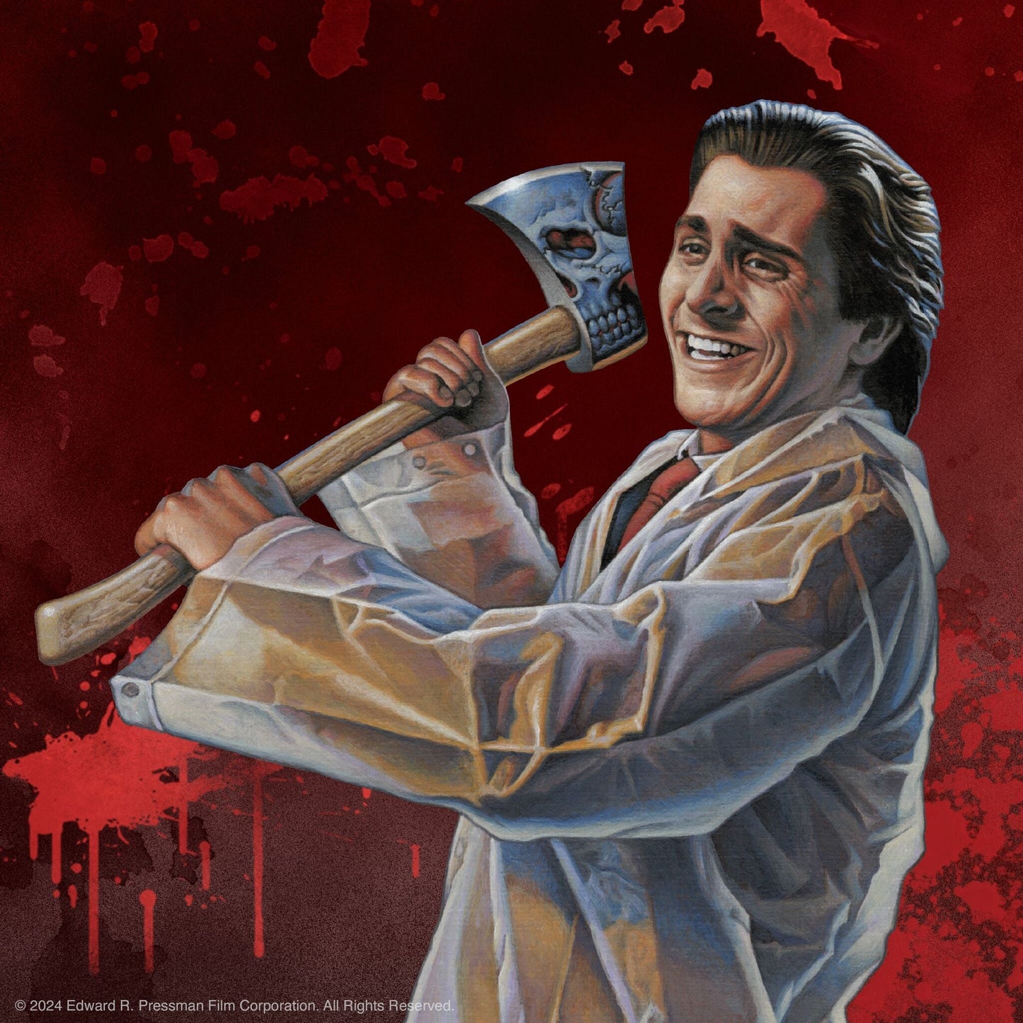 Super7 x AMERICAN PSYCHO - PATRICK BATEMAN - RAINCOAT ReAction Figure