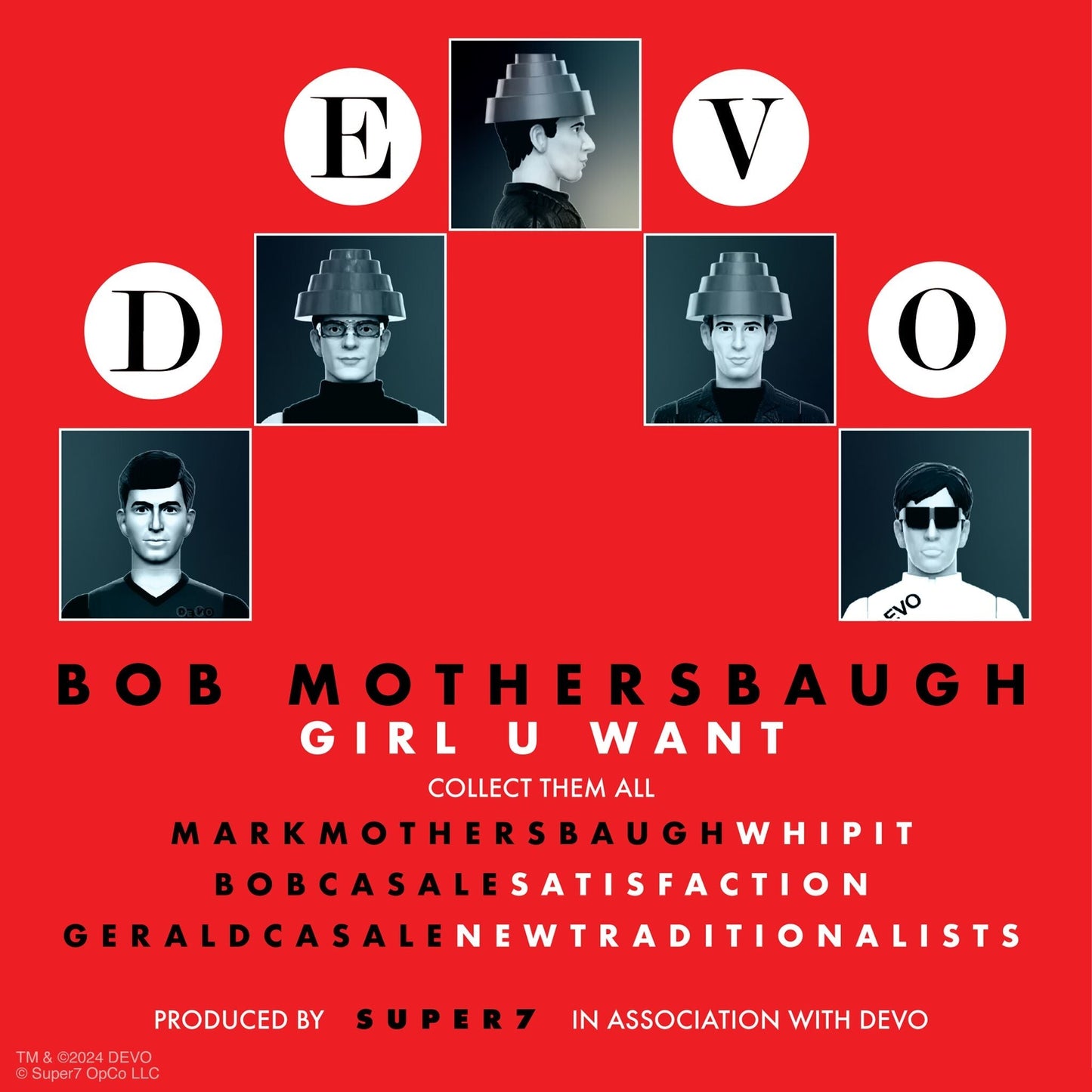 Super7 x DEVO - THE GIRL U WANT BOB MOTHERSBAUGH ReAction Figure