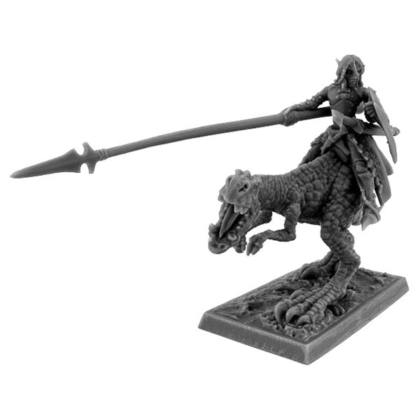 Reaper Legends: Dark Elf Hero on Lizard