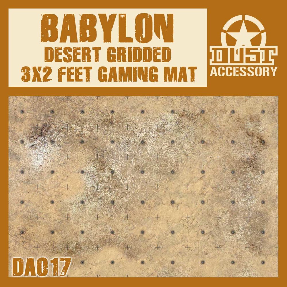 DUST 1947: Babylon Gaming Mat (Neoprene) - Grid