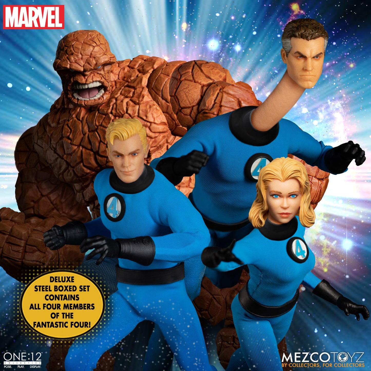One-12 Collective Marvel Fantastic Four Deluxe Steel Box Action Figure Set