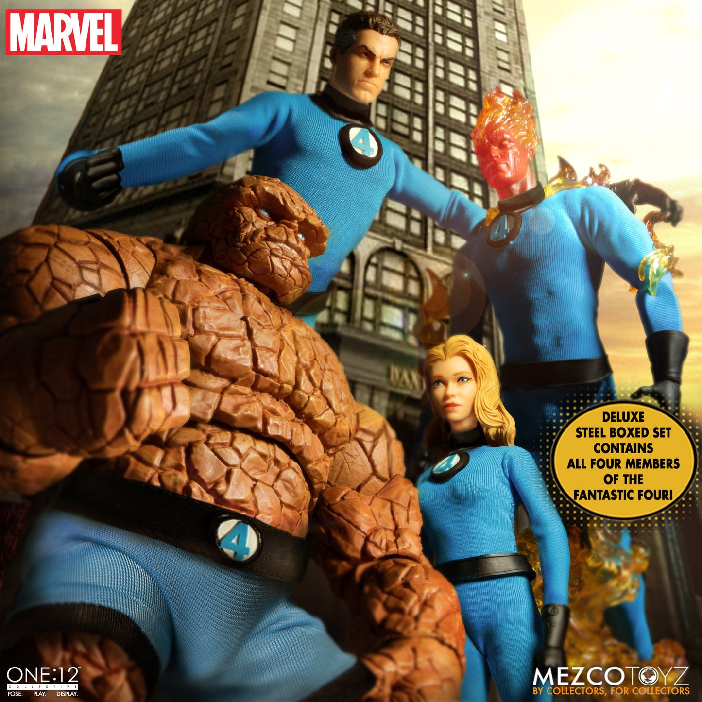 One-12 Collective Marvel Fantastic Four Deluxe Steel Box Action Figure Set