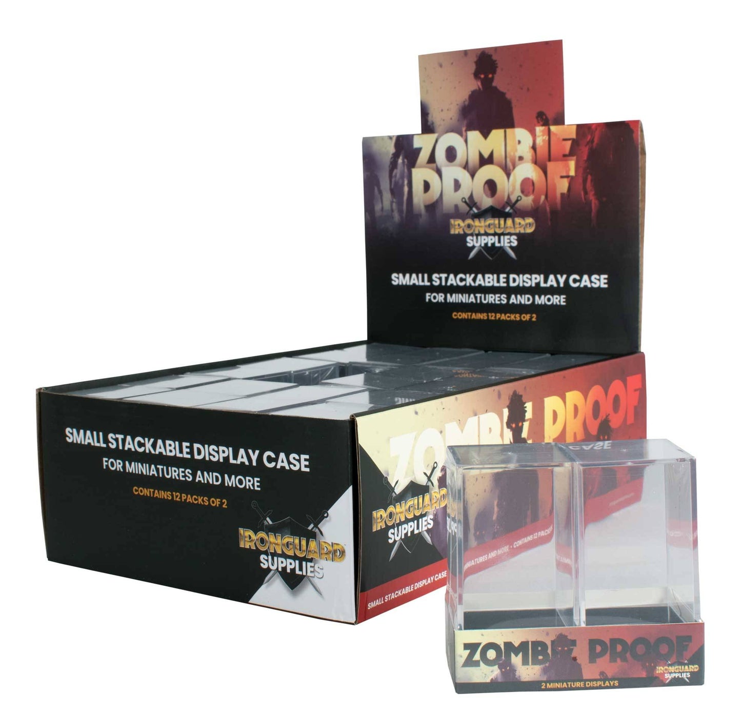 Ironguard Small Figure Display Case 2-Pk