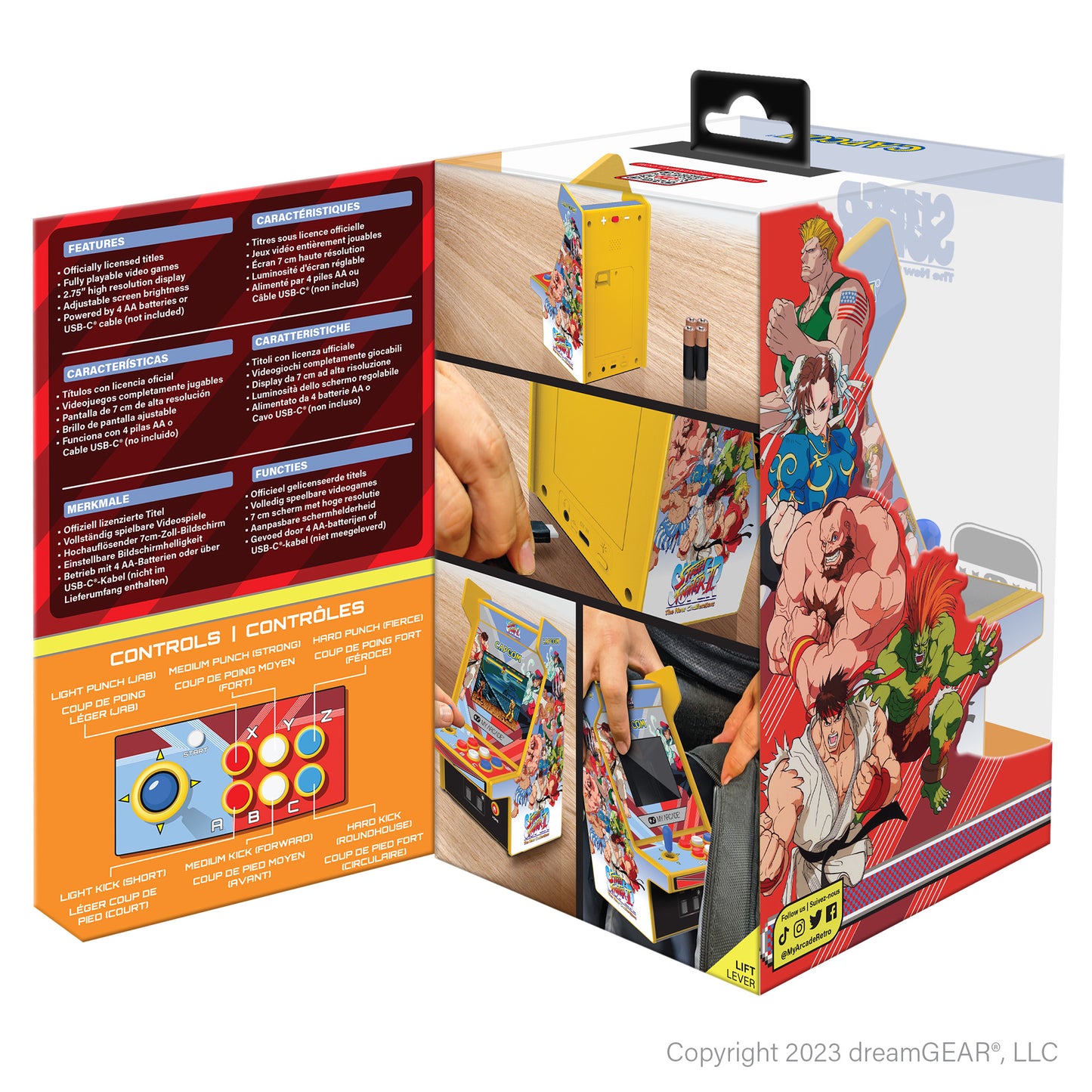 Super Street Fighter Micro Player Pro 2-in-1 Portable Retro Arcade