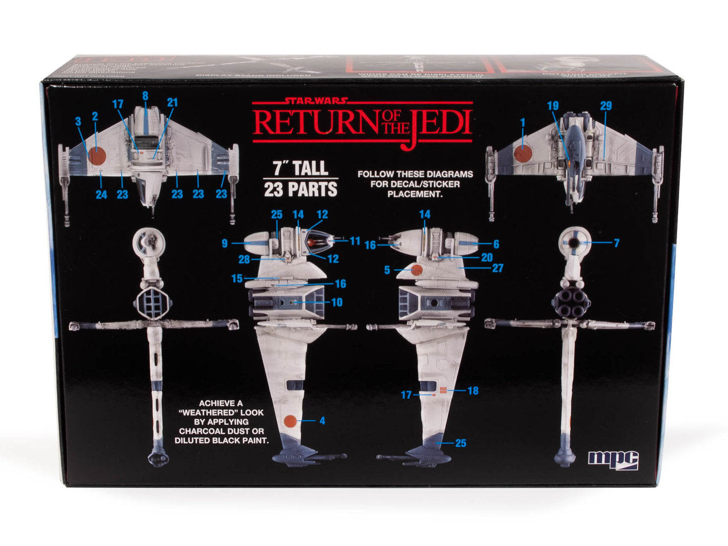 MPC Star Wars Return of the Jedi B-Wing 1/144 Snap Model Kit