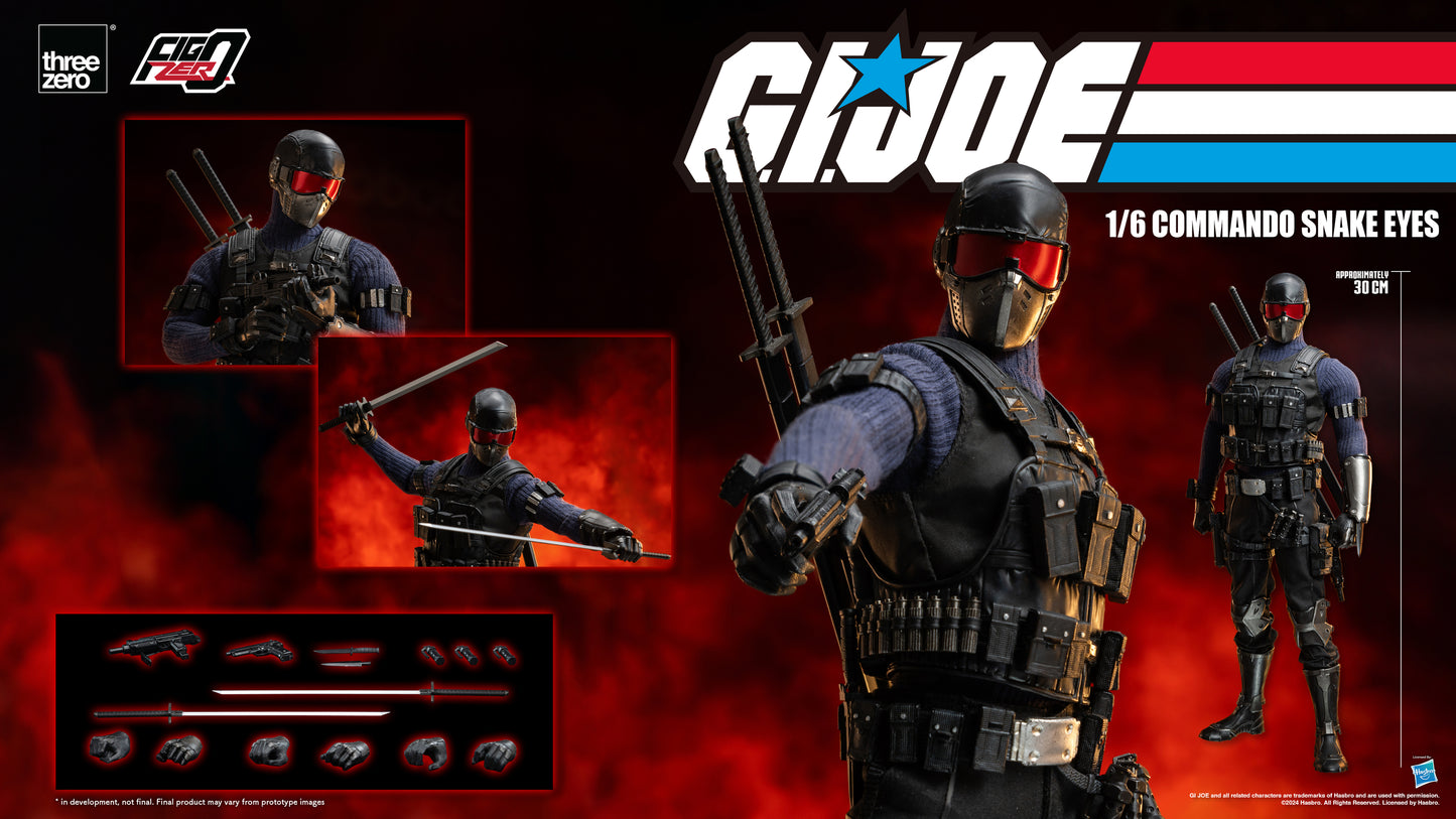 GI Joe Commando Snake Eyes FigZero 1/6 Scale Action Figure by Threezero