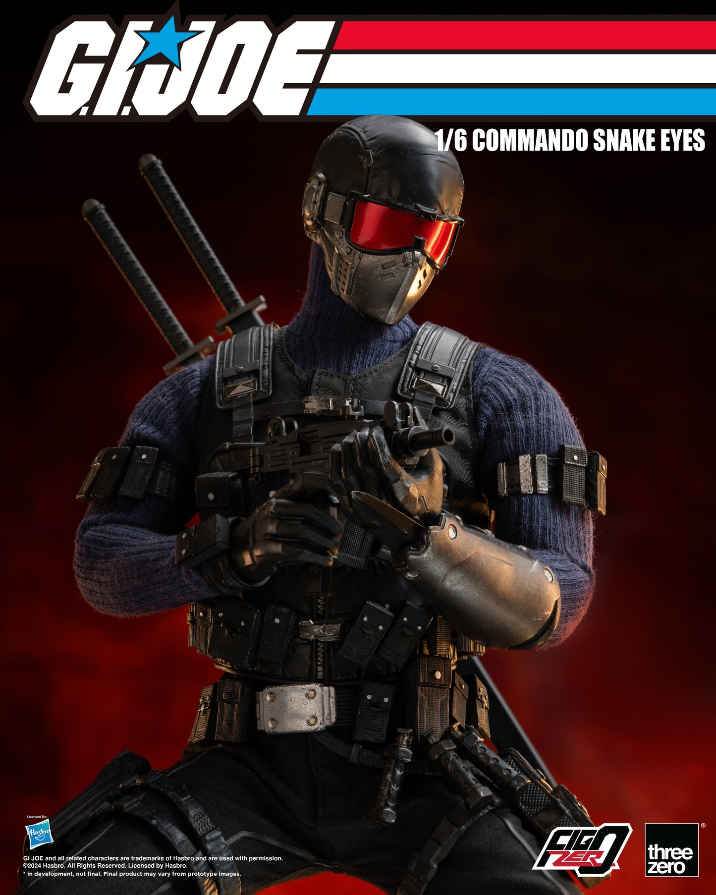 GI Joe Commando Snake Eyes FigZero 1/6 Scale Action Figure by Threezero