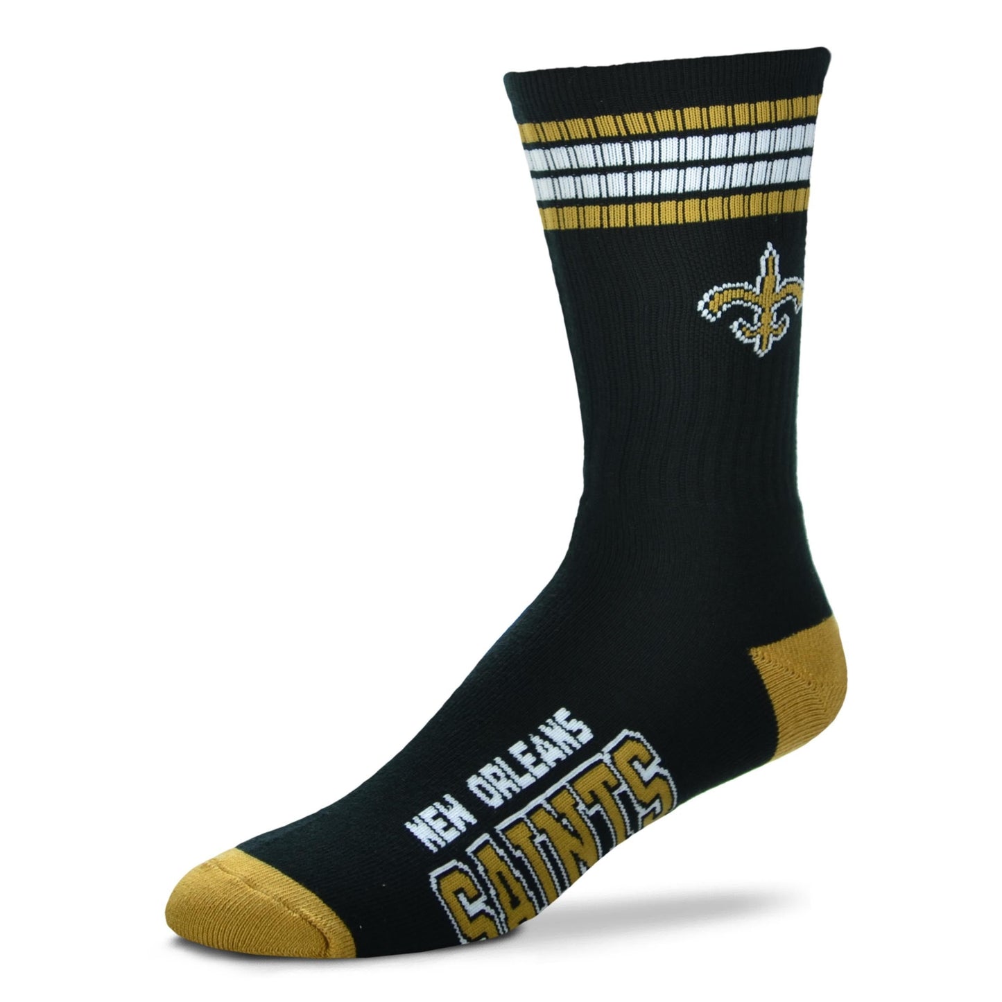 New Orleans Saints Men's 4 Stripe Deuce Socks