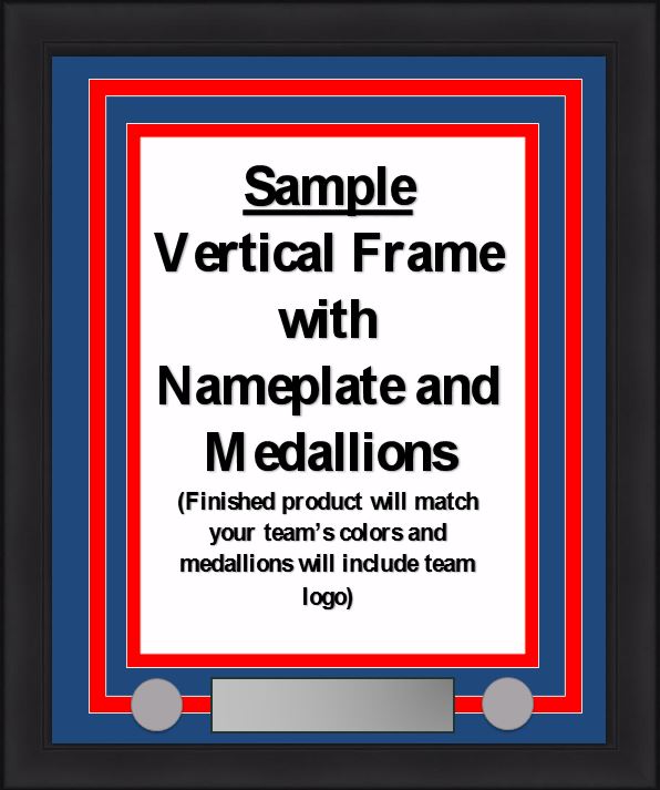 NHL Hockey Photo Picture Frame Kit - Hartford Whalers (Blue Matting, Green Trim)