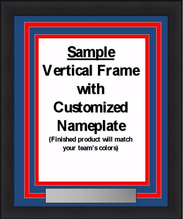 MLB Baseball Photo Picture Frame Kit - Toronto Blue Jays (Blue Matting, Gray Trim)