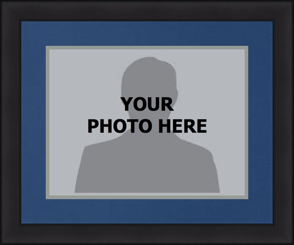 MLB Baseball Photo Picture Frame Kit - Detroit Tigers (Navy Matting, Gray Trim)