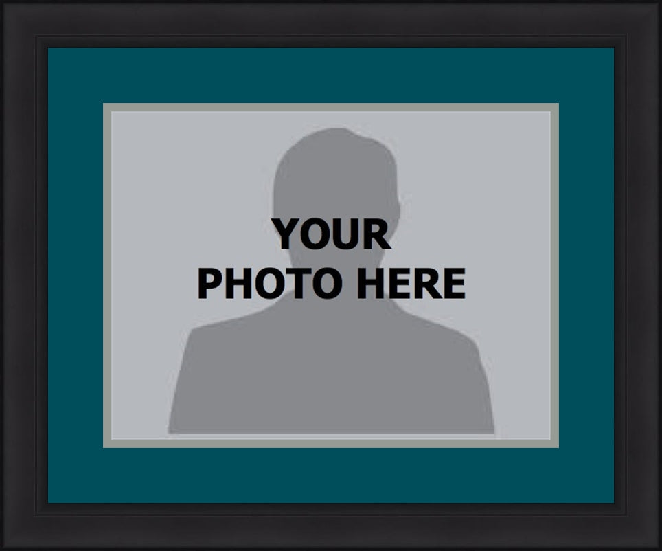 MLB Baseball Photo Picture Frame Kit - Seattle Mariners (Northwest Green Matting, Gray Trim)