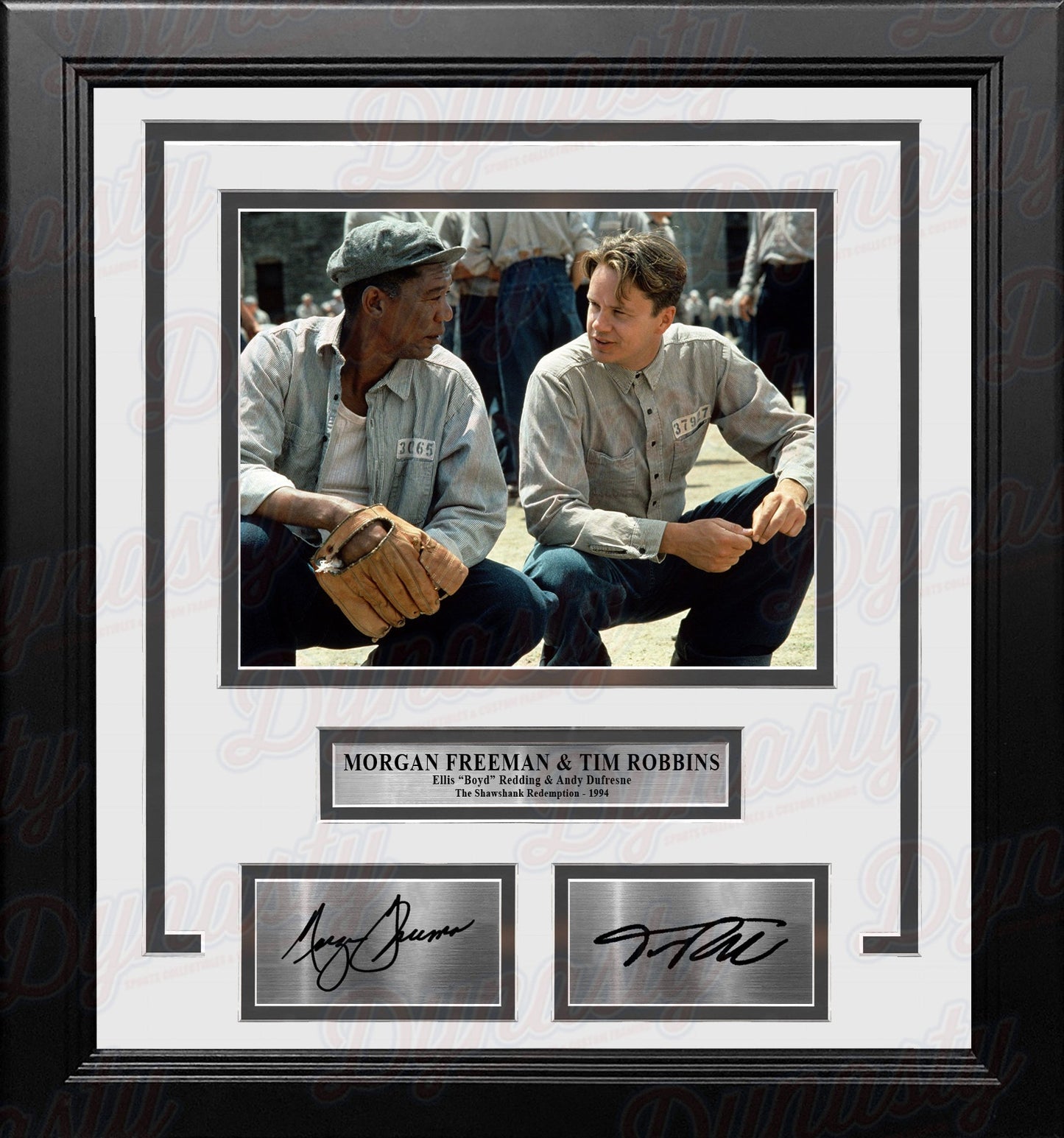 Morgan Freeman & Tim Robbins Shawshank Redemption 8" x 10" Framed Photo with Engraved Autographs