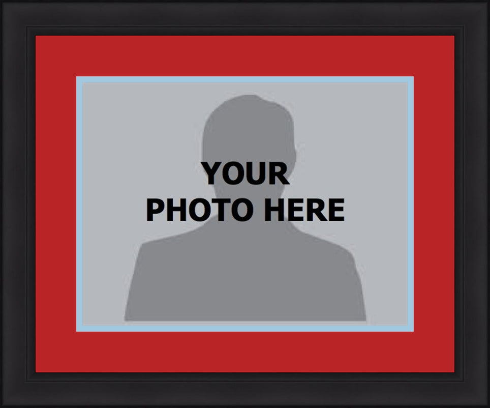 MLB Baseball Photo Picture Frame Kit - St. Louis Cardinals (Red Matting, Light Blue Trim)