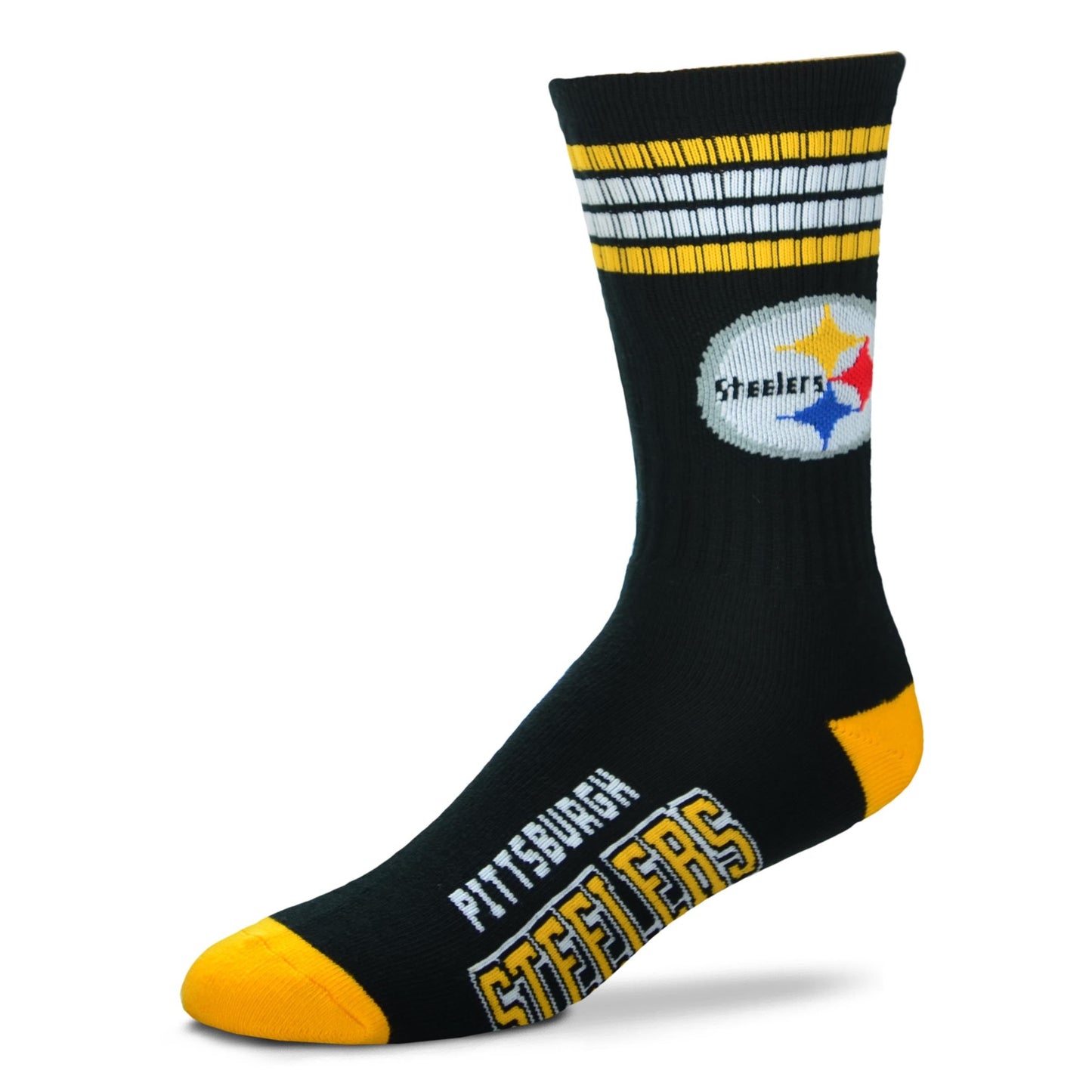 Pittsburgh Steelers Men's 4 Stripe Deuce Socks