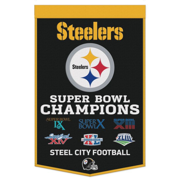 Pittsburgh Steelers 24" x 38" Primary Wool Banner