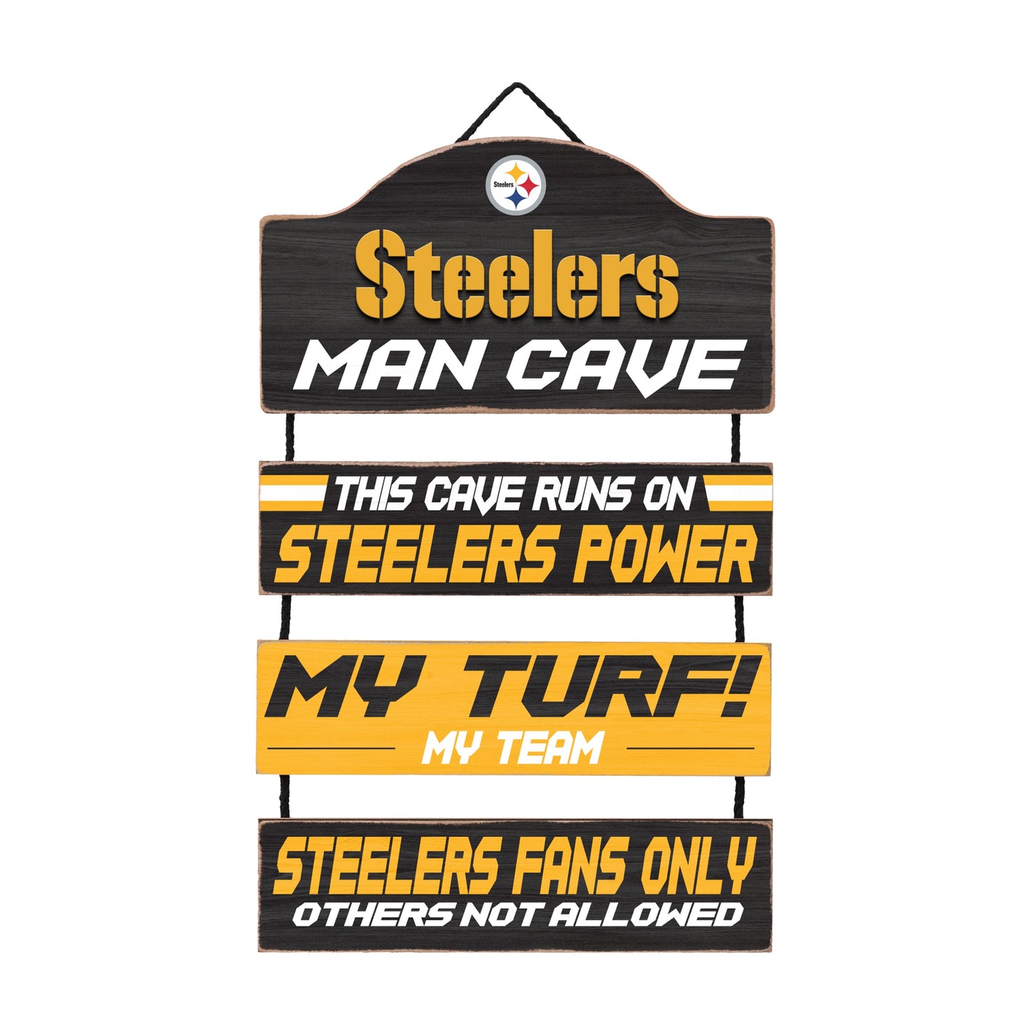 Pittsburgh Steelers Wooden Man Cave Sign