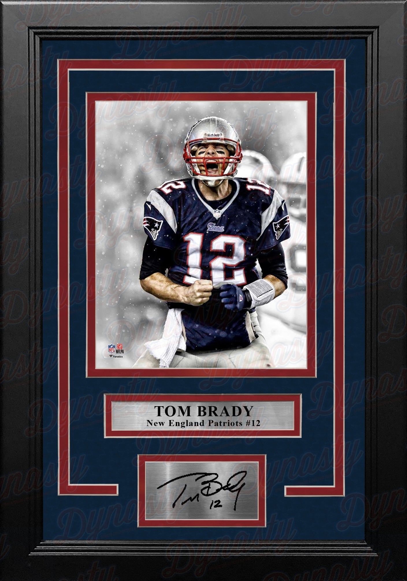 Tom Brady Scream Spotlight New England Patriots 8" x 10" Framed Football Photo with Engraved Autograph