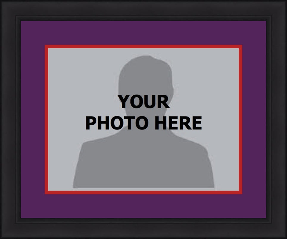 NBA Basketball Photo Picture Frame Kit - Toronto Raptors (Purple Matting, Red Trim)