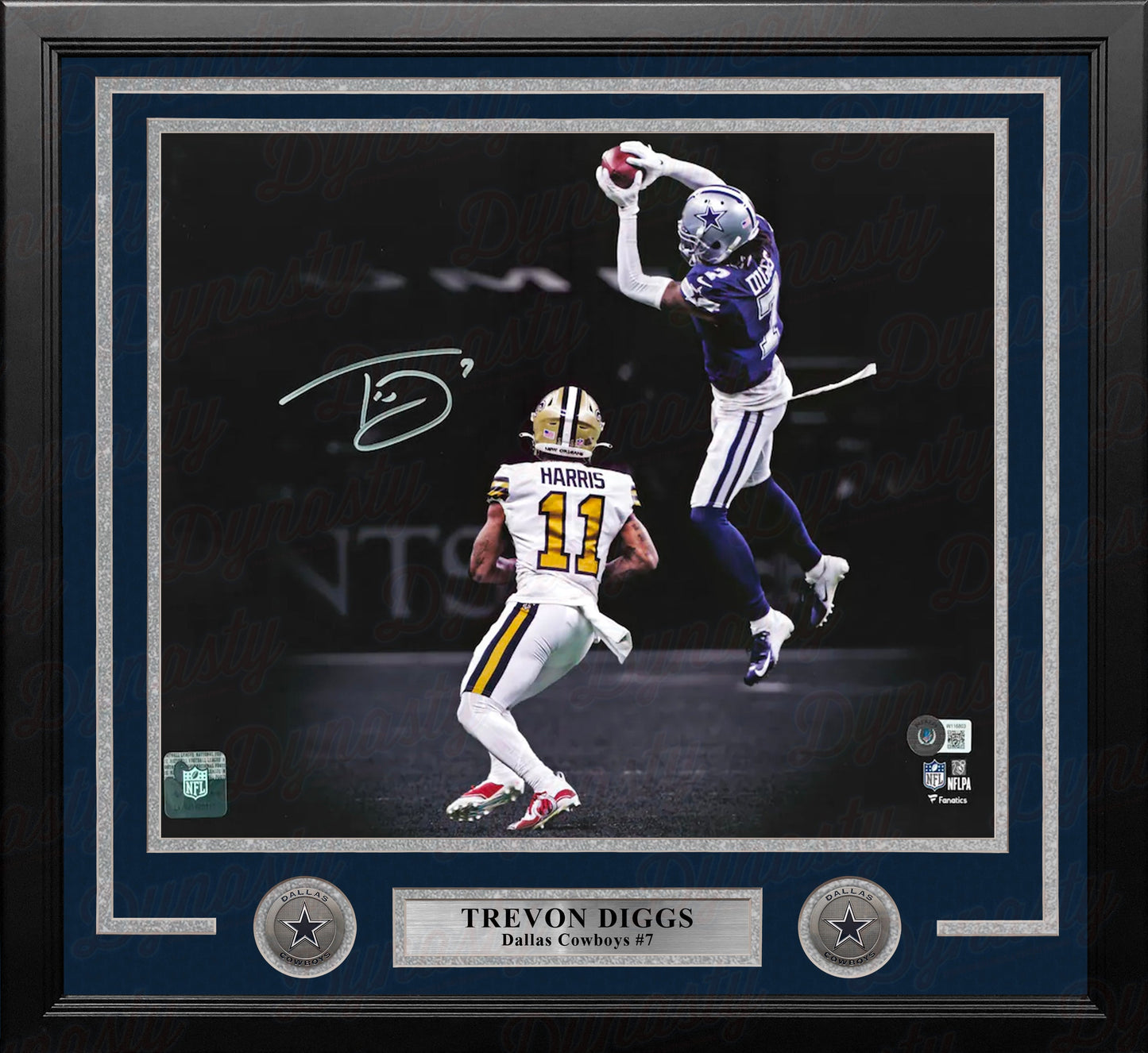 Trevon Diggs Dallas Cowboys Autographed Framed Spotlight Football Photo