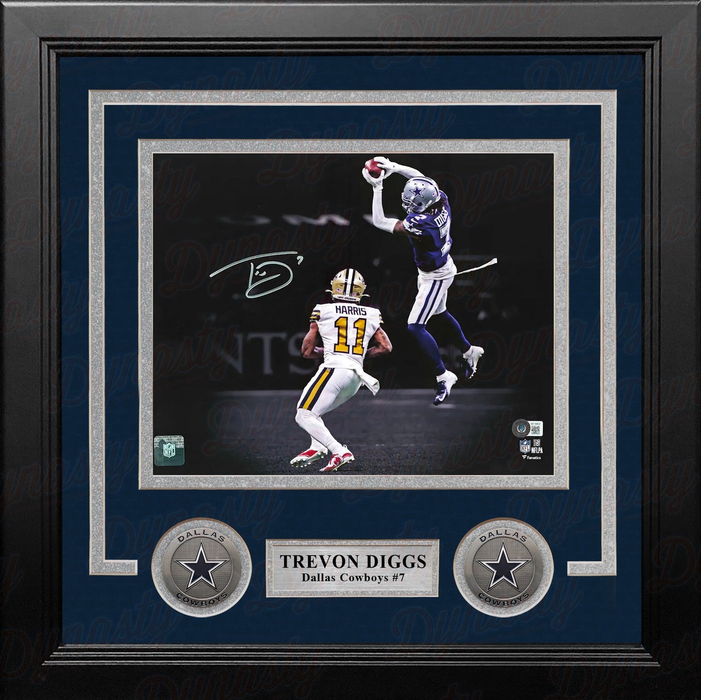 Trevon Diggs Dallas Cowboys Autographed Framed Spotlight Football Photo