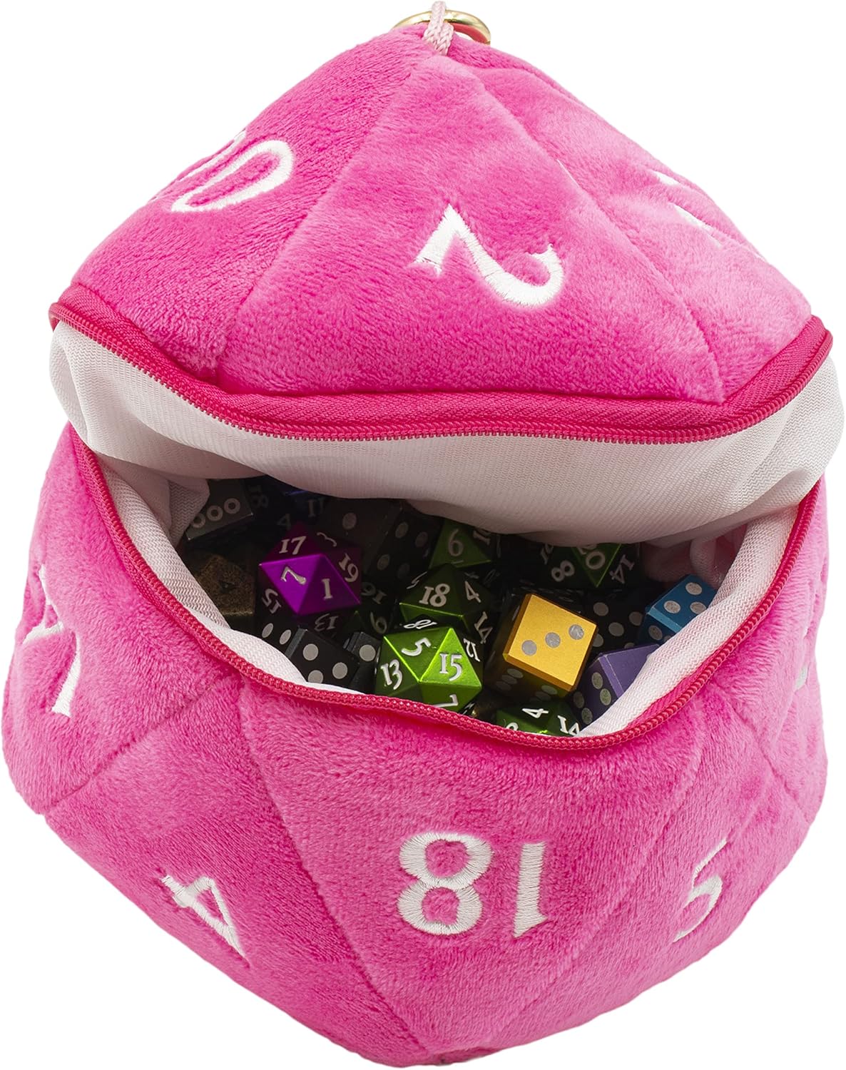 Ultra PRO: Plush - Dungeons & Dragons - D20 Dice Bag - Hot Pink