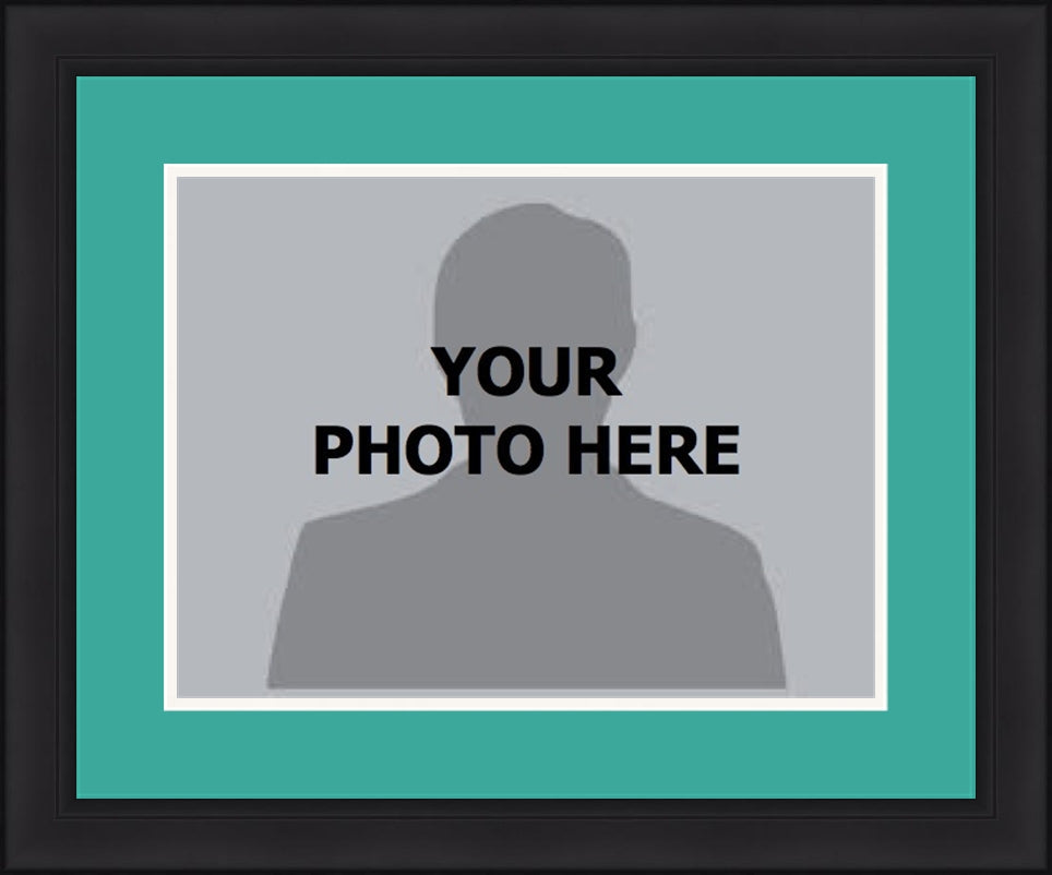 NBA Basketball Photo Picture Frame Kit - Vancouver Grizzlies (Teal Matting, White Trim)