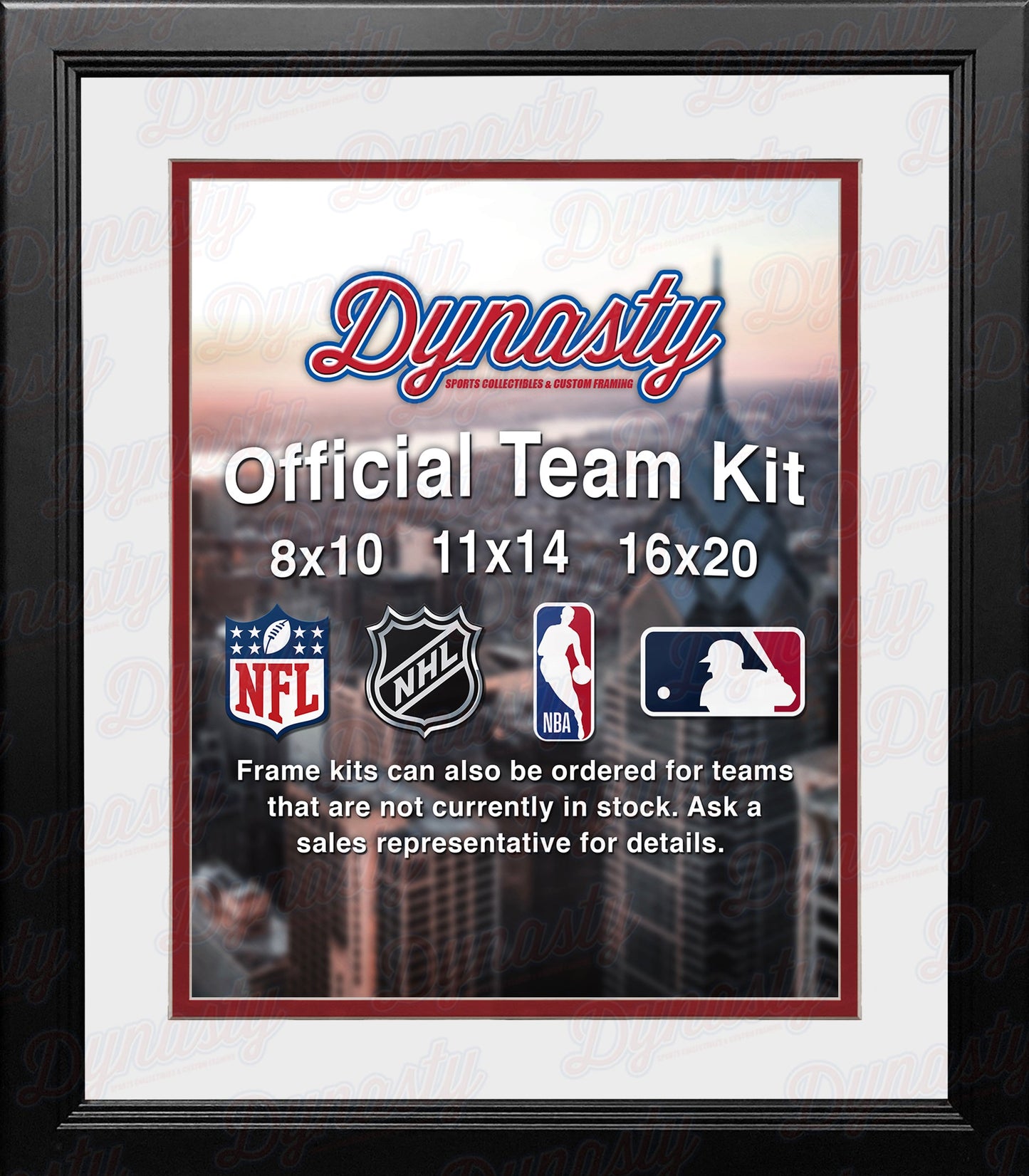 NBA Basketball Photo Picture Frame Kit - Los Angeles Clippers (White Matting, Red Trim)