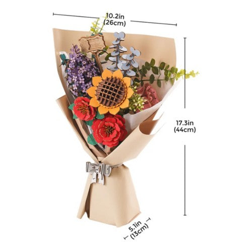 Wooden Puzzle: Flower Bundle