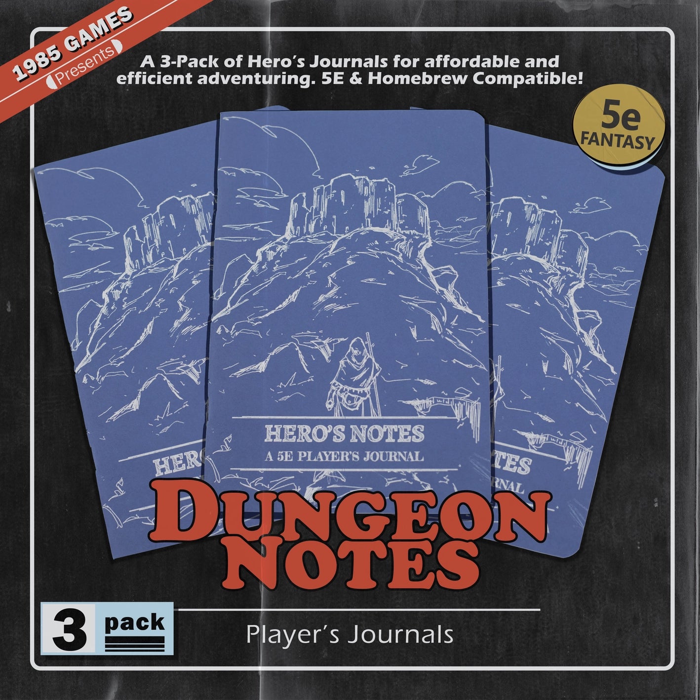 Dungeon Notes D&D 5E Players Journals 3 Pack
