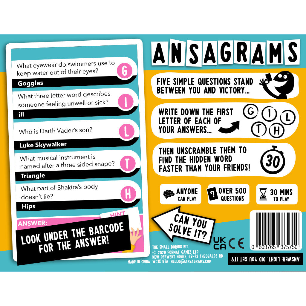 Ansagrams - Travel Edition