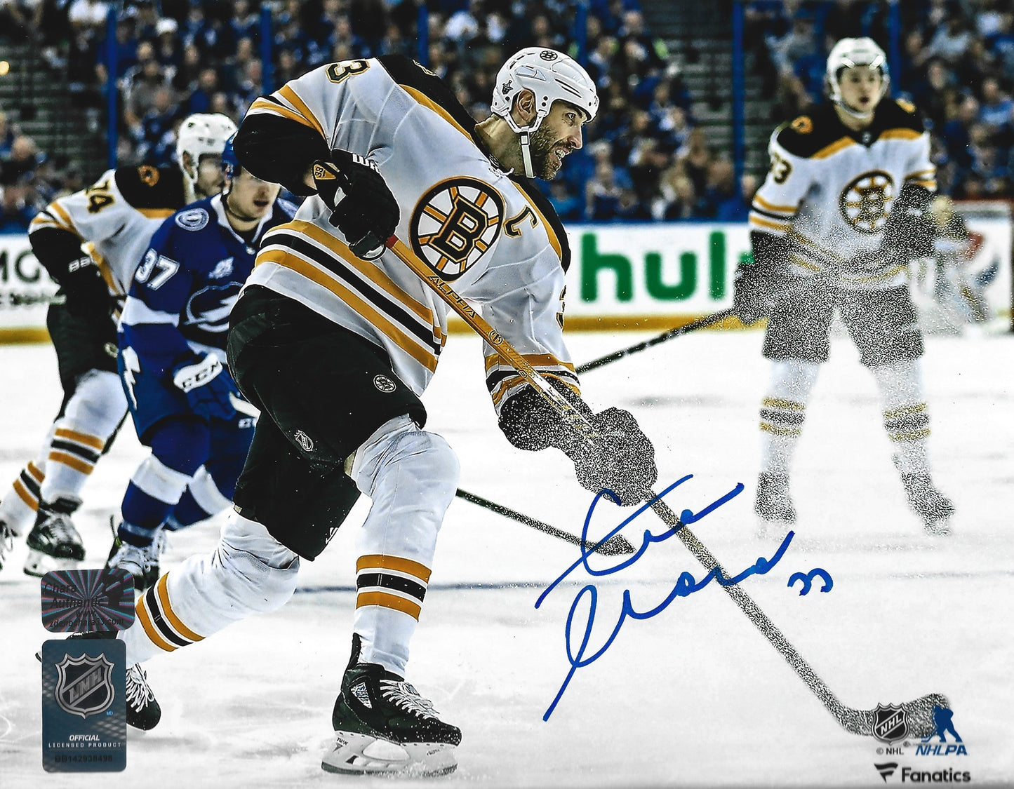 Zdeno Chara in Action Boston Bruins Autographed 11" x 14" Hockey Photo