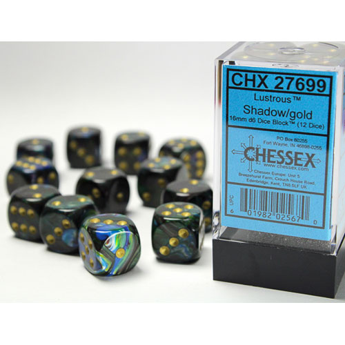 Chessex: D6 Lustrous DICE SET - 16MM