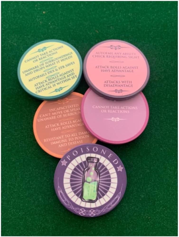 Dungeon Bones RPG Condition Tracker Chips