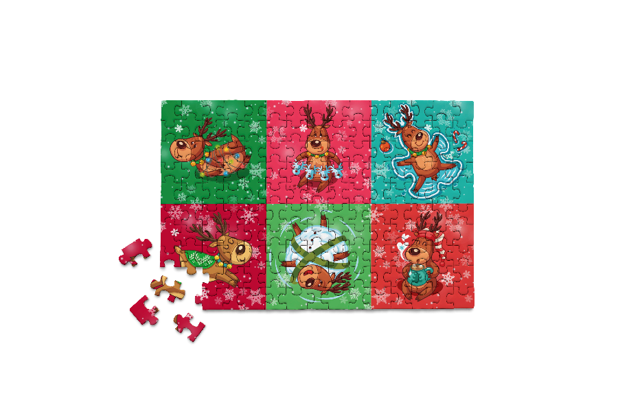 HOLIDAYS REINDEER GAMES Impulse stocking stuffer gift puzzle