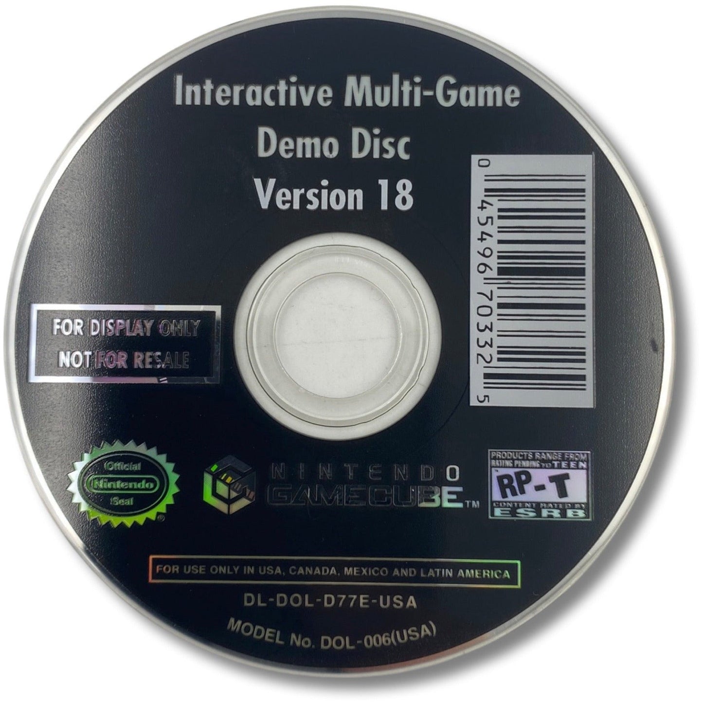 Interactive Multi-Game Demo Disc Version 18 - Nintendo GameCube (LOOSE)