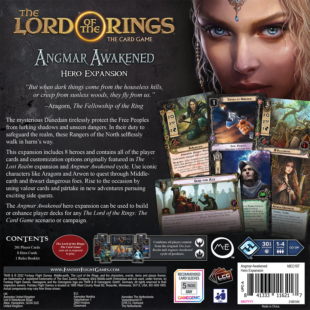 LORD OF THE RINGS LCG: ANGMAR AWAKENED HERO EXPANSION