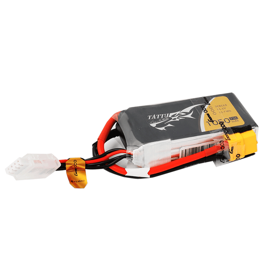 TATTU 1050MAH 11.1V 75C 3S1P LIPO BATTERY PACK WITH XT60 PLUG (Compatible with Redcat Ascent Fusion)
