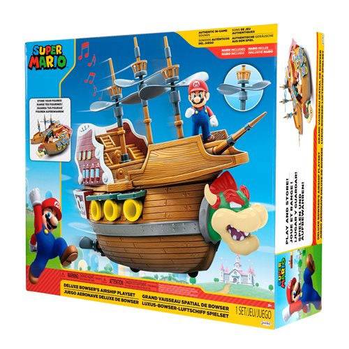 World of Nintendo Super Mario Bowser's Ship Deluxe Playset